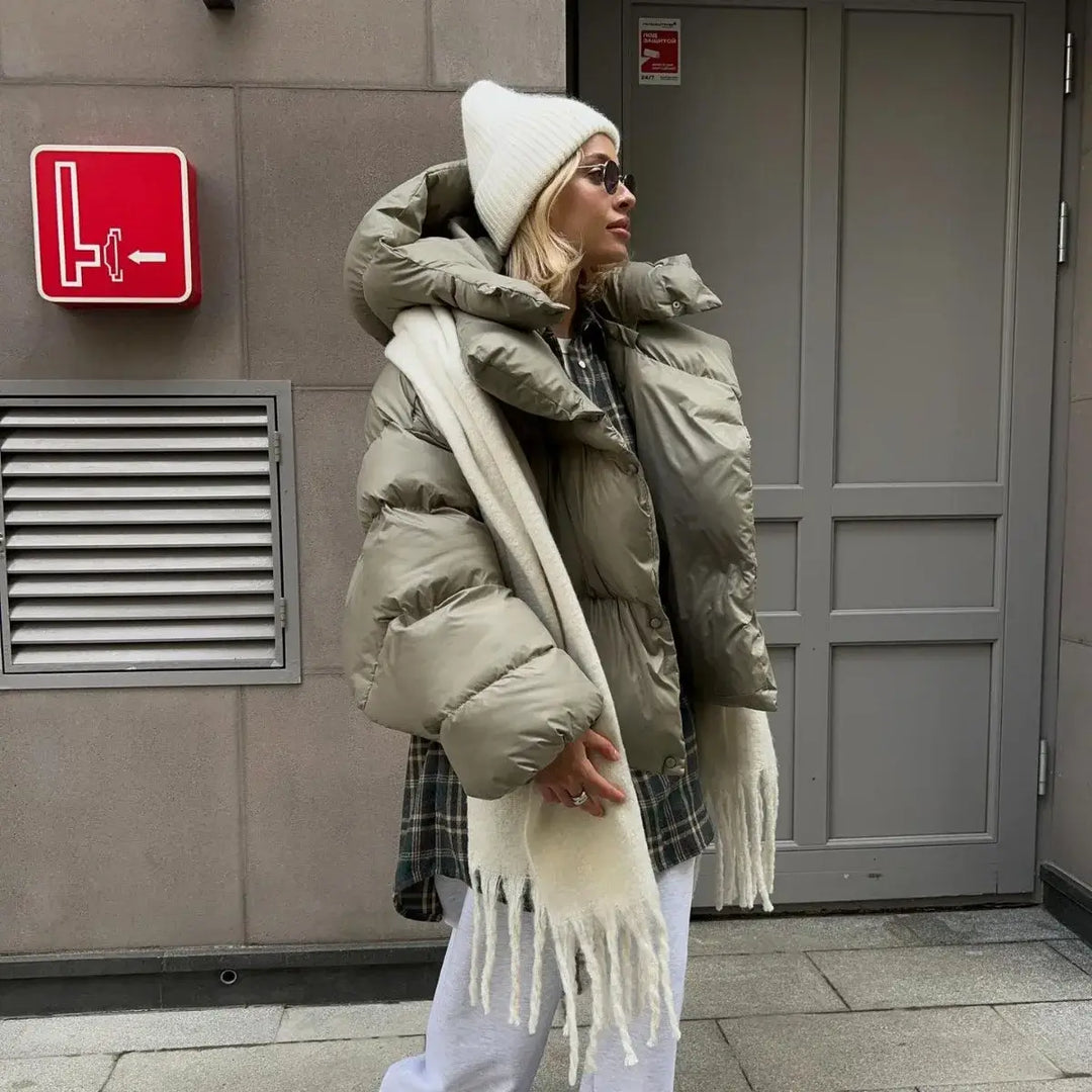 Beatrice | Piumino Donna Corto Trapuntato con Cappuccio Oversize