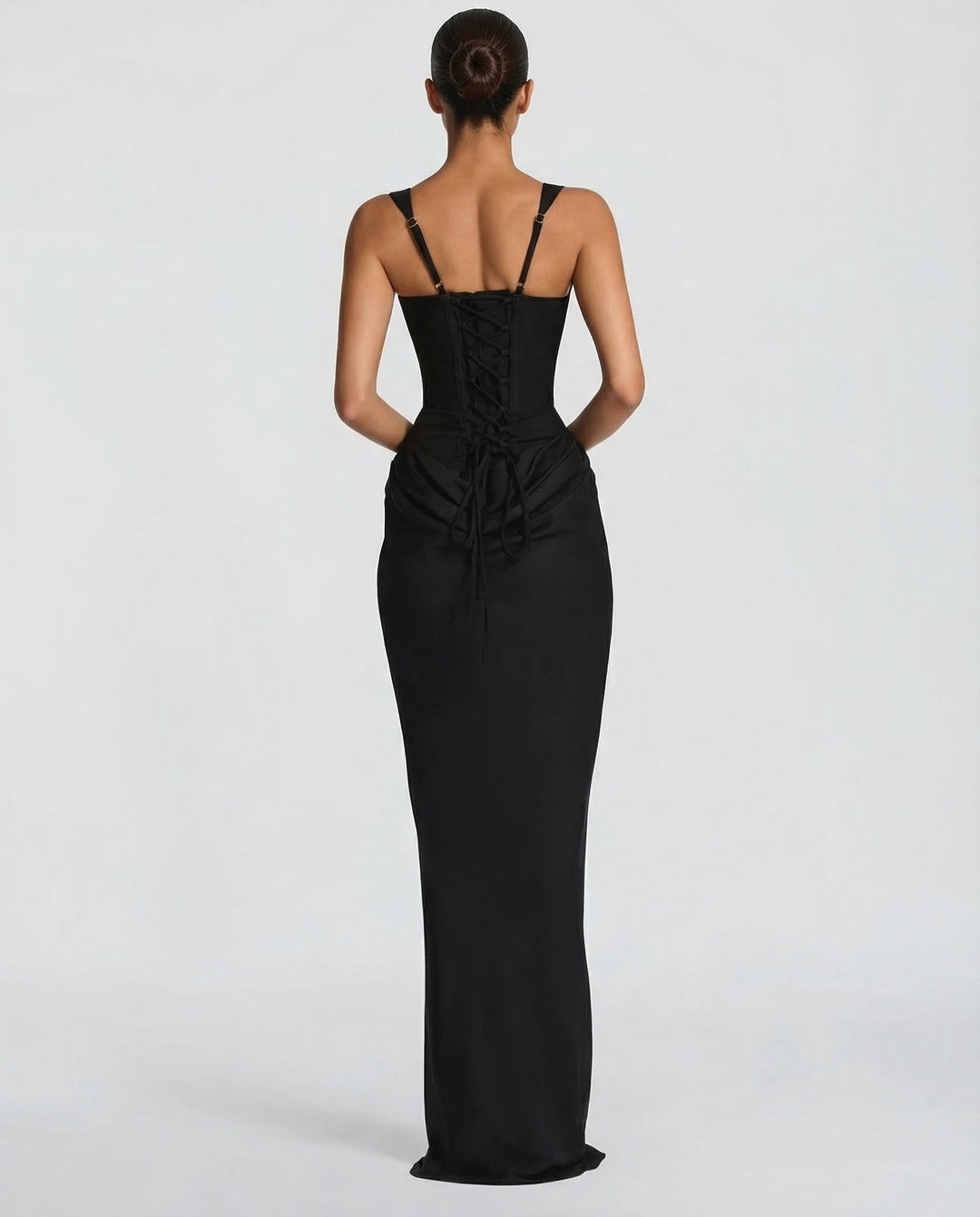 Isabella | Abito Donna Maxi con Corsetto e Drappeggio in Vita