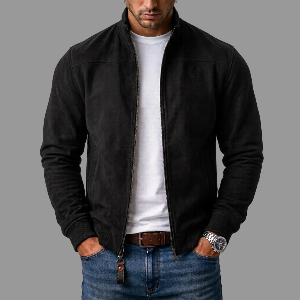 Elio | Bomber Uomo con Collo Alto e Zip Frontale