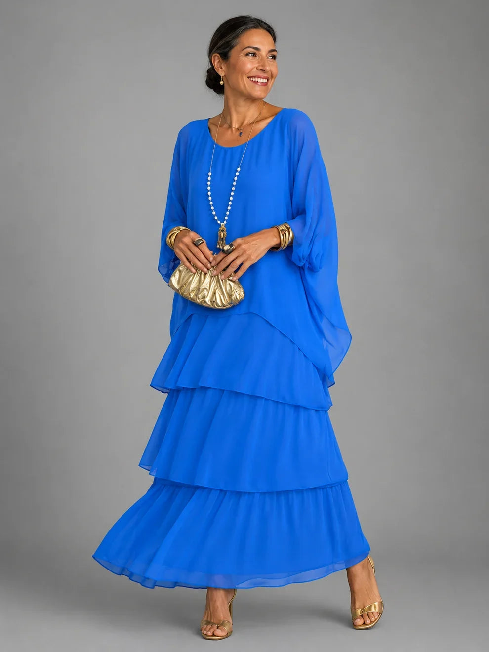 Lara | Completo Donna Elegante con Blusa e Gonna a Balze