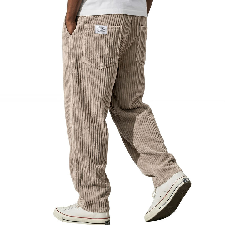 Enzo | Pantaloni Uomo in Velluto a Coste con Vita Elasticizzata