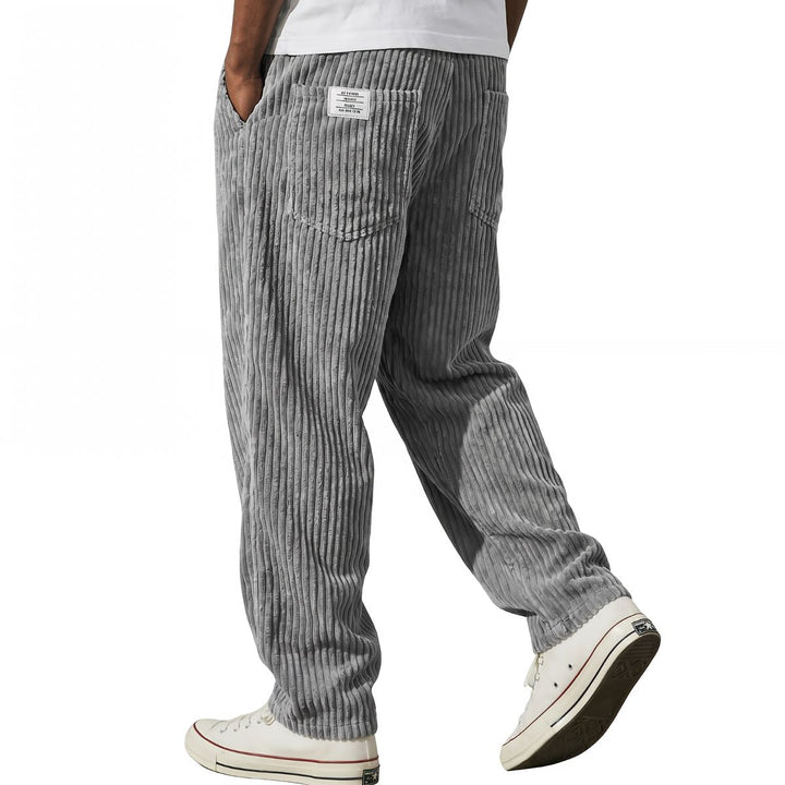 Enzo | Pantaloni Uomo in Velluto a Coste con Vita Elasticizzata