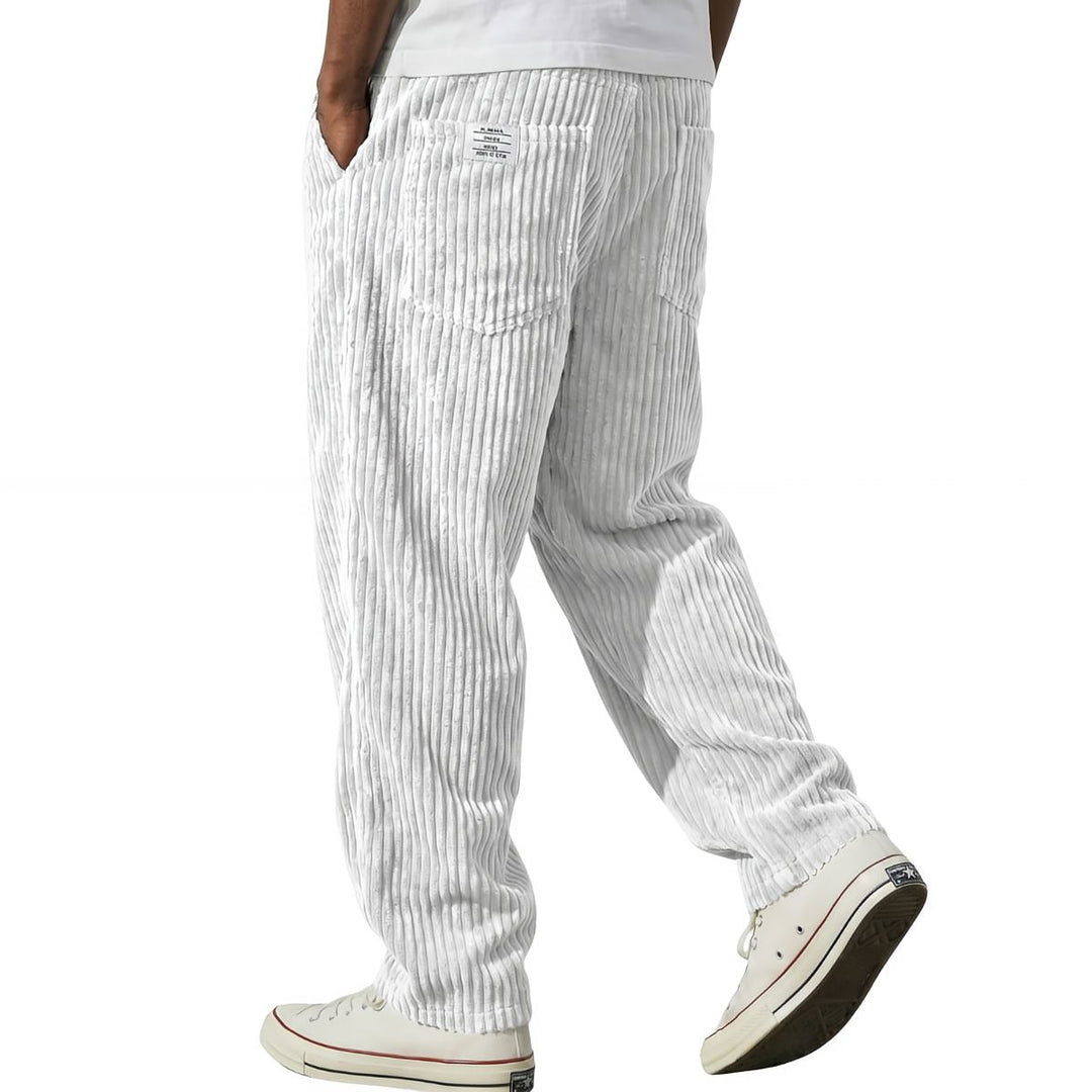 Enzo | Pantaloni Uomo in Velluto a Coste con Vita Elasticizzata