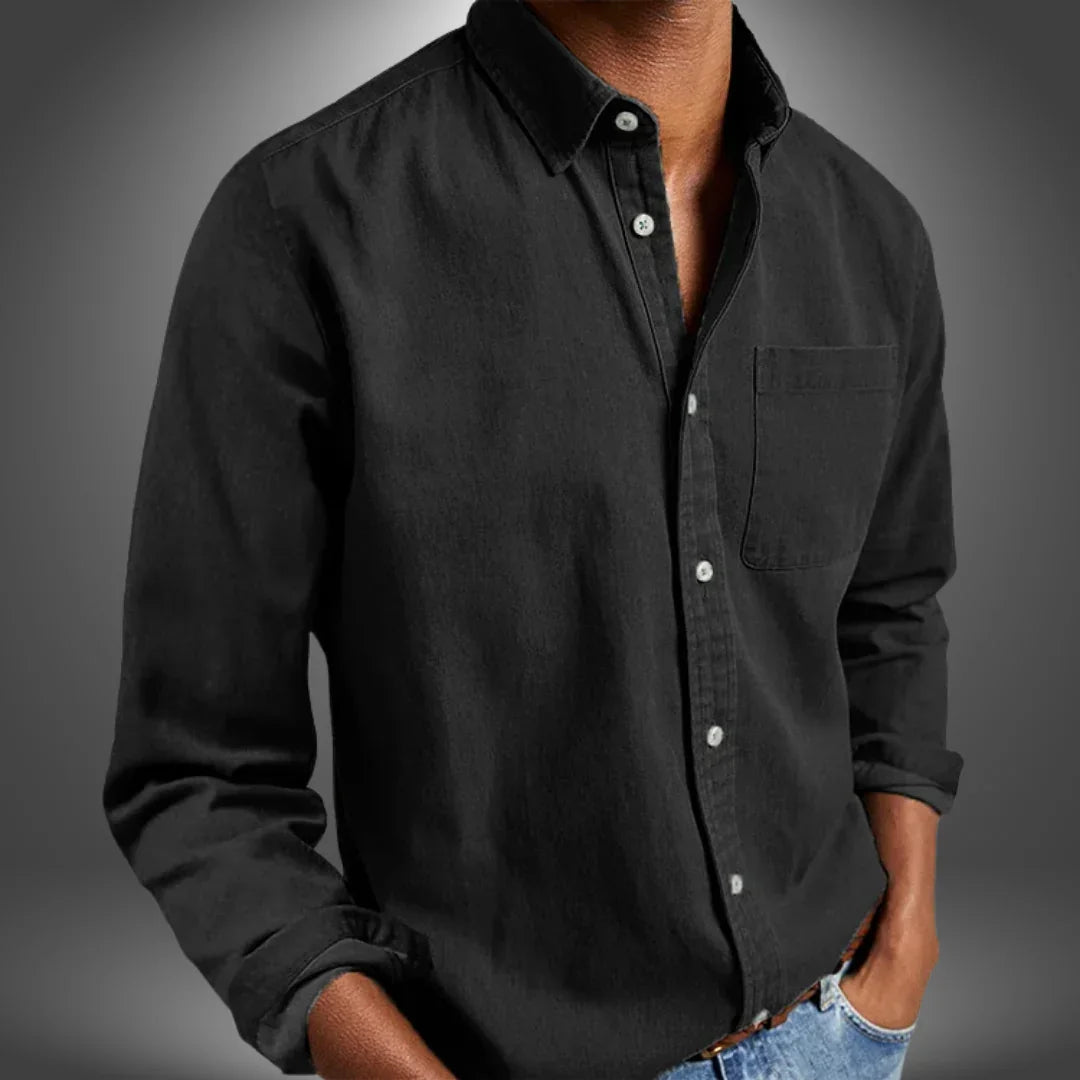 Valerio | Camicia Uomo Classica con Tasca sul Petto