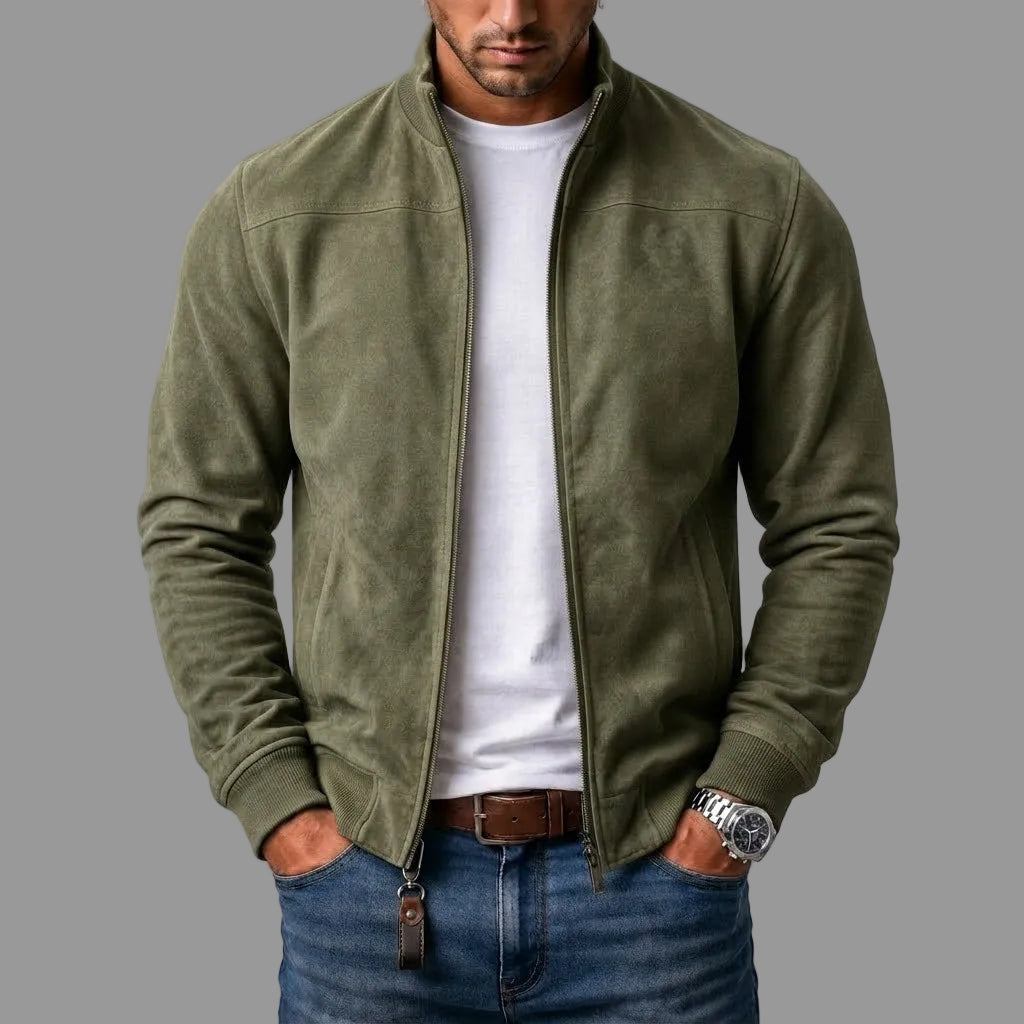 Elio | Bomber Uomo con Collo Alto e Zip Frontale