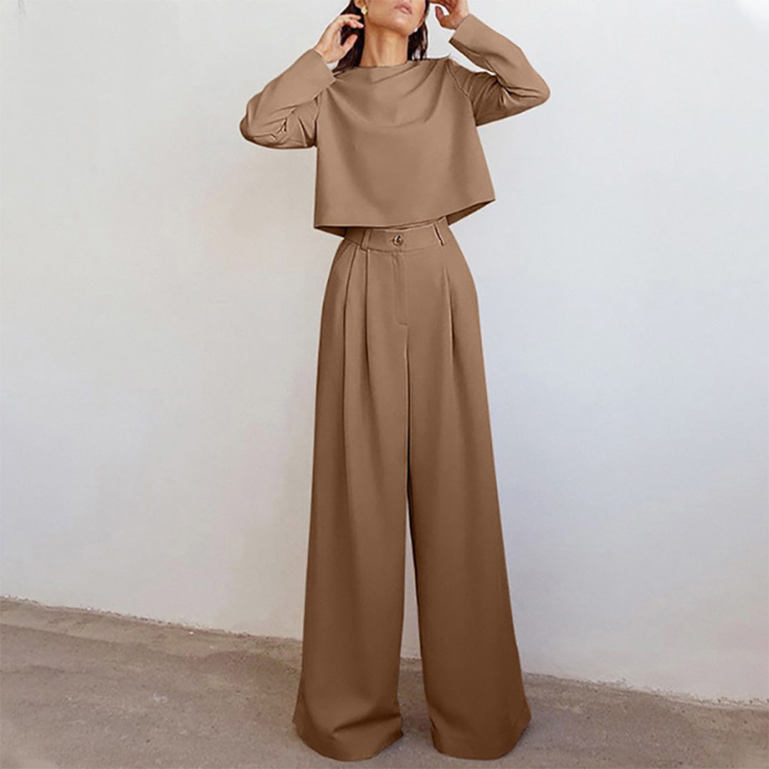 Carlotta | Completo Donna 2 Pezzi con Top Ampio e Pantaloni Palazzo
