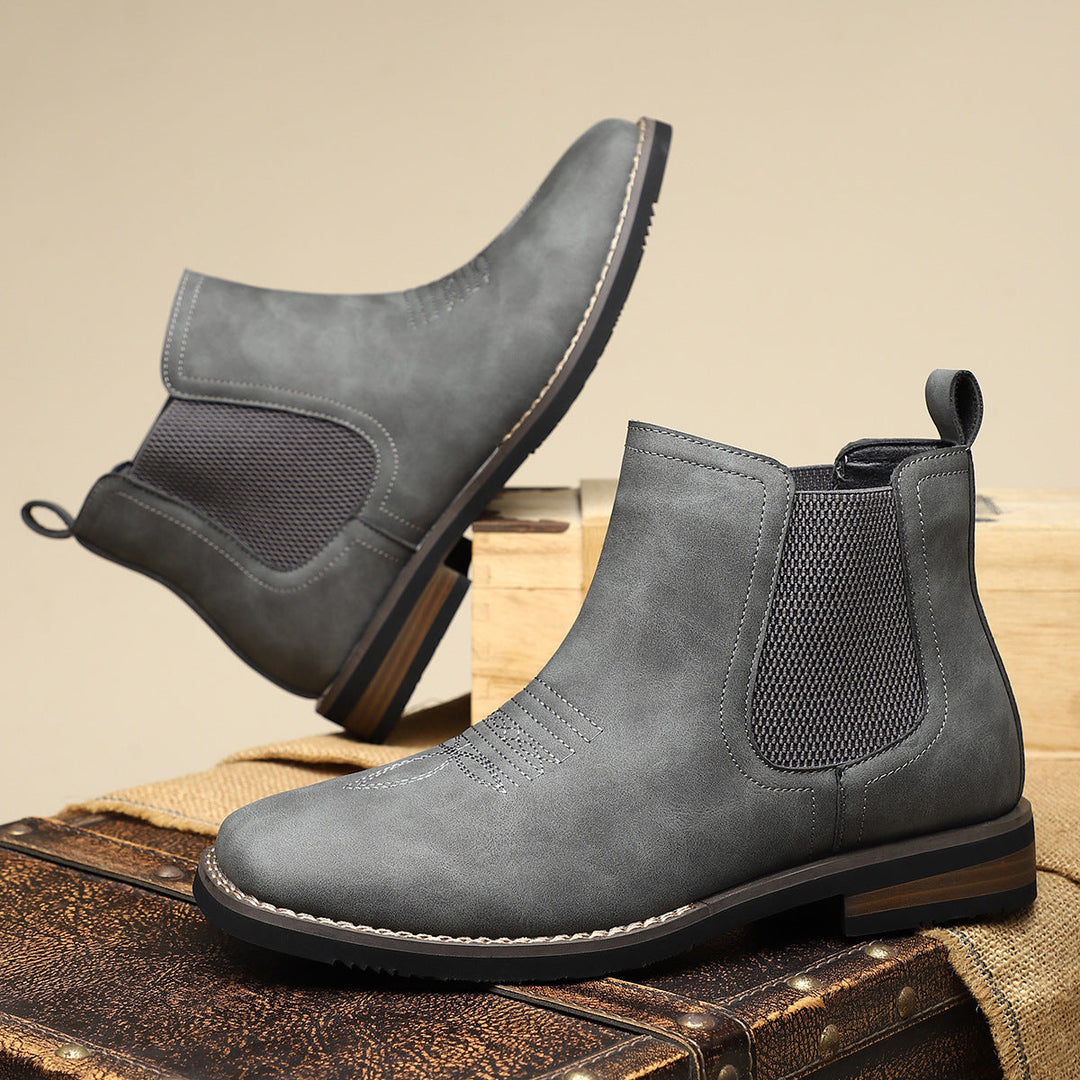 Rocco | Stivaletti Uomo alla Caviglia con Cuciture Decorative