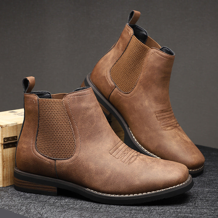 Rocco | Stivaletti Uomo alla Caviglia con Cuciture Decorative