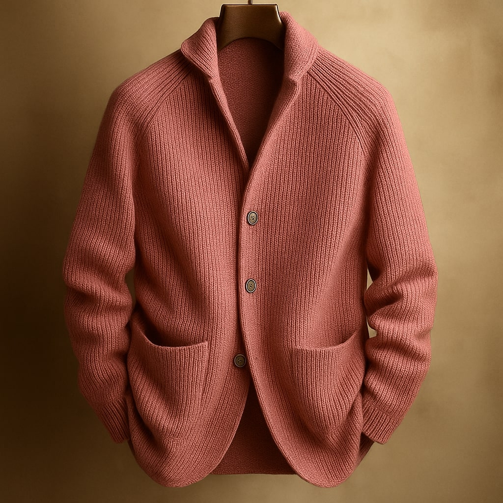 Lorenzo | Cardigan Uomo in Maglia con Bottoni e Tasche