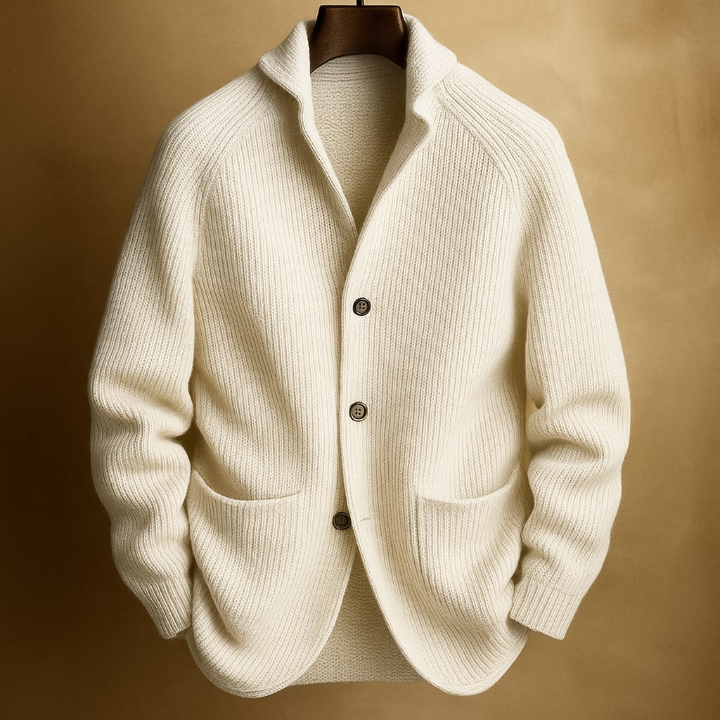 Lorenzo | Cardigan Uomo in Maglia con Bottoni e Tasche