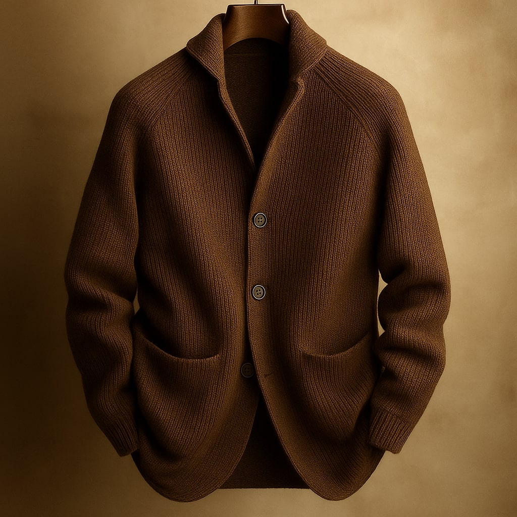 Lorenzo | Cardigan Uomo in Maglia con Bottoni e Tasche