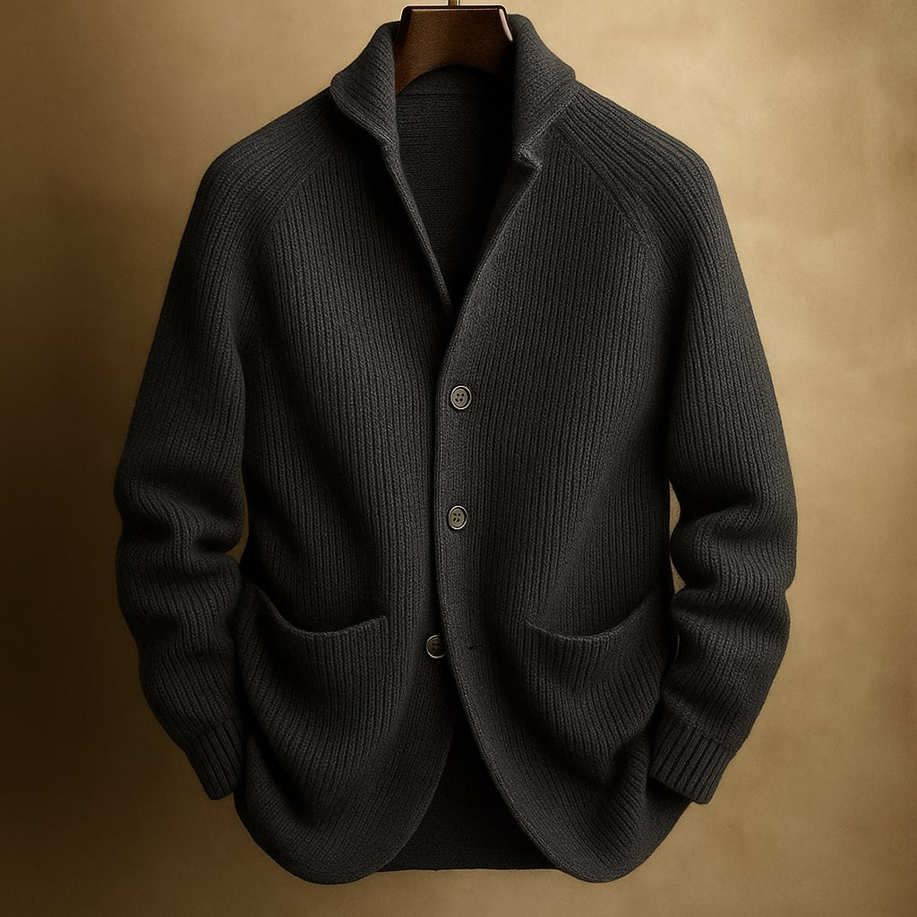 Lorenzo | Cardigan Uomo in Maglia con Bottoni e Tasche