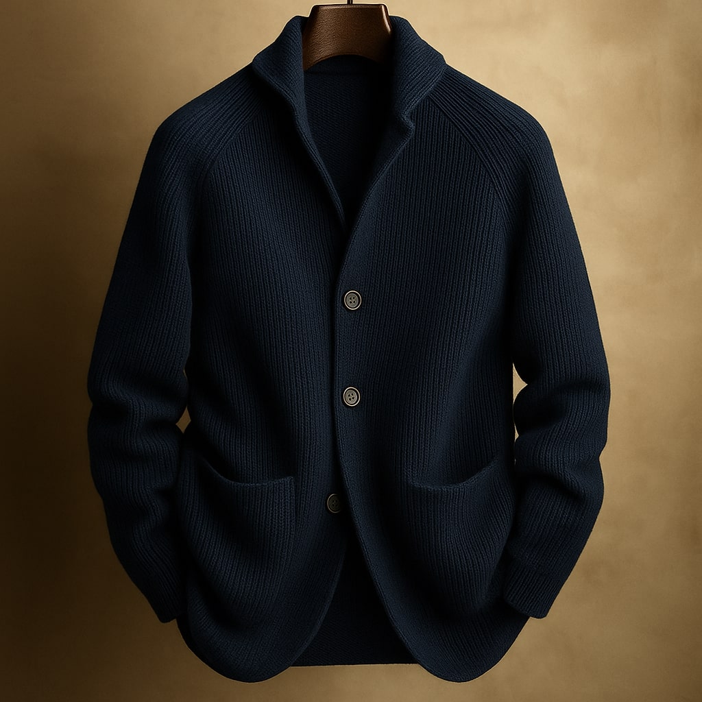 Lorenzo | Cardigan Uomo in Maglia con Bottoni e Tasche