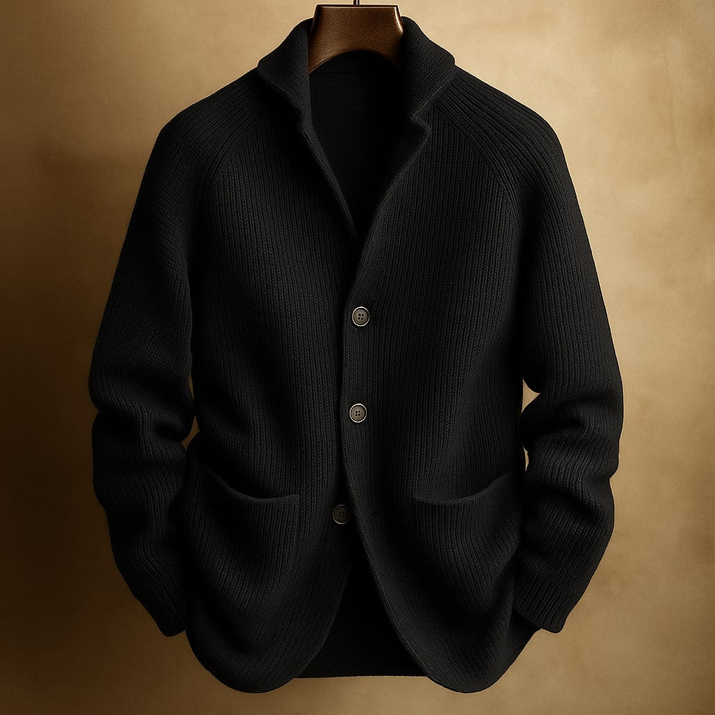 Lorenzo | Cardigan Uomo in Maglia con Bottoni e Tasche