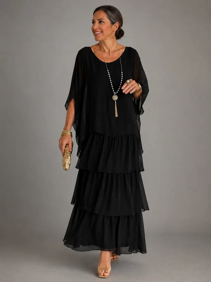 Lara | Completo Donna Elegante con Blusa e Gonna a Balze
