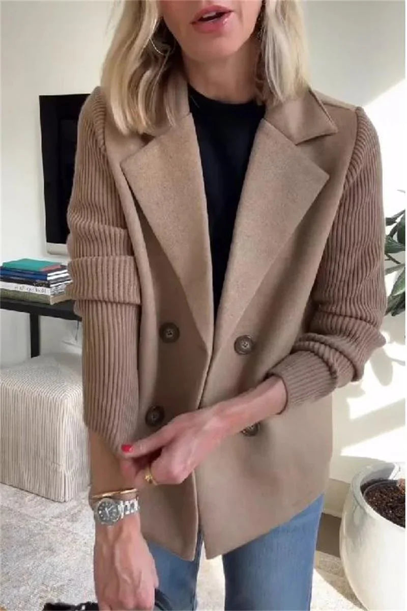 Lara | Cappotto Donna Patchwork dalla Linea Fluida