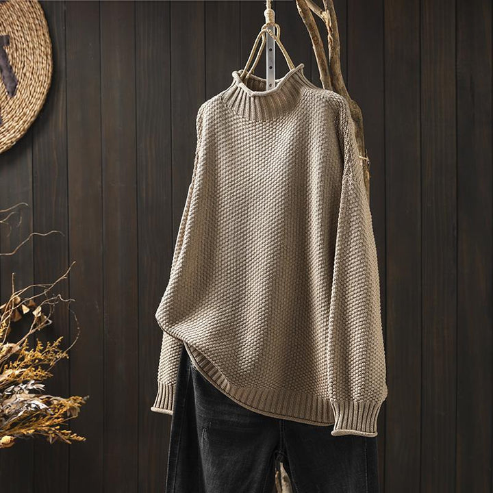 Federica | Maglione Donna Oversize con Trama Waffle