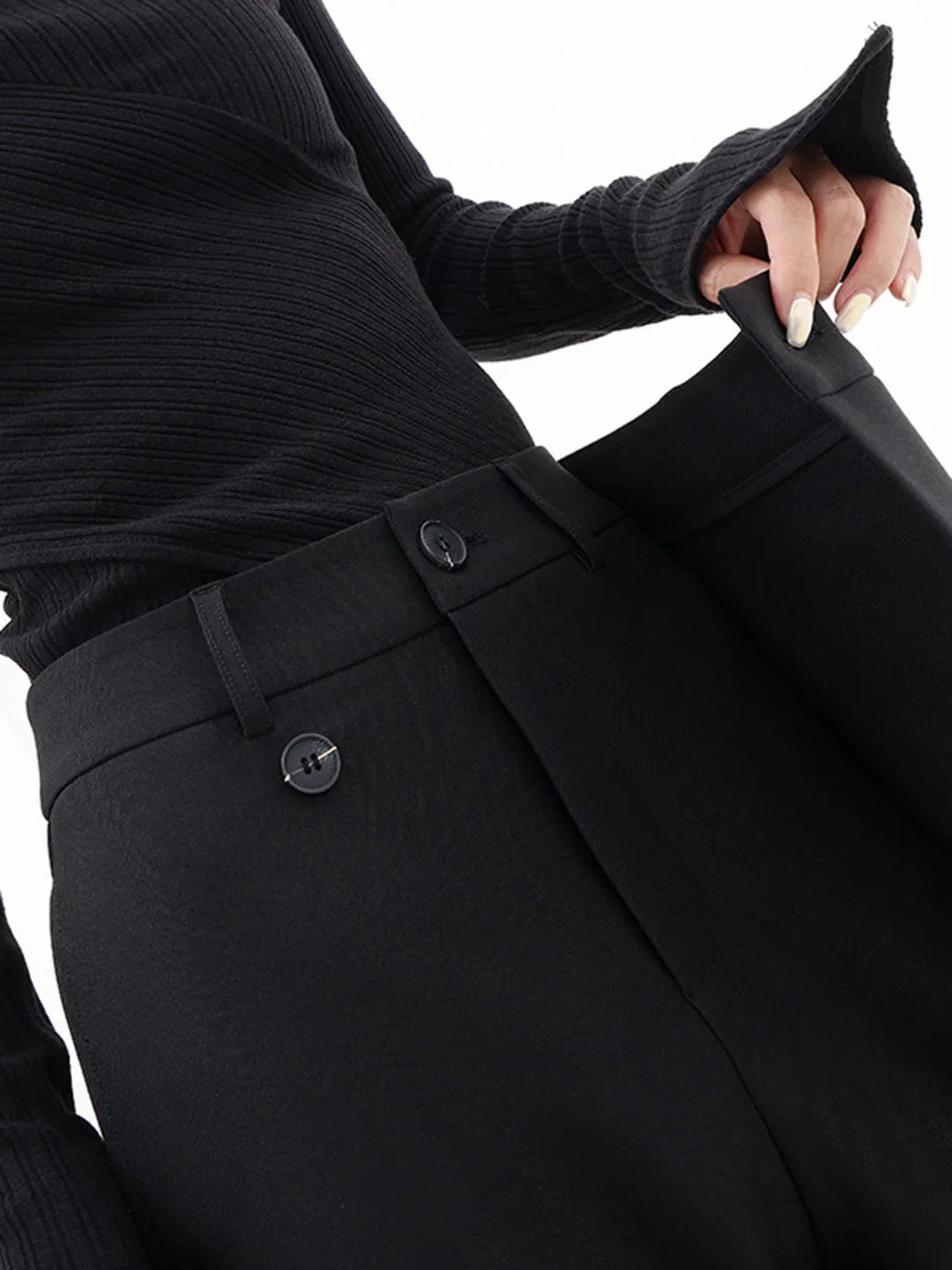 Velmira | Pantaloni Donna Ampi dal Taglio Asimmetrico
