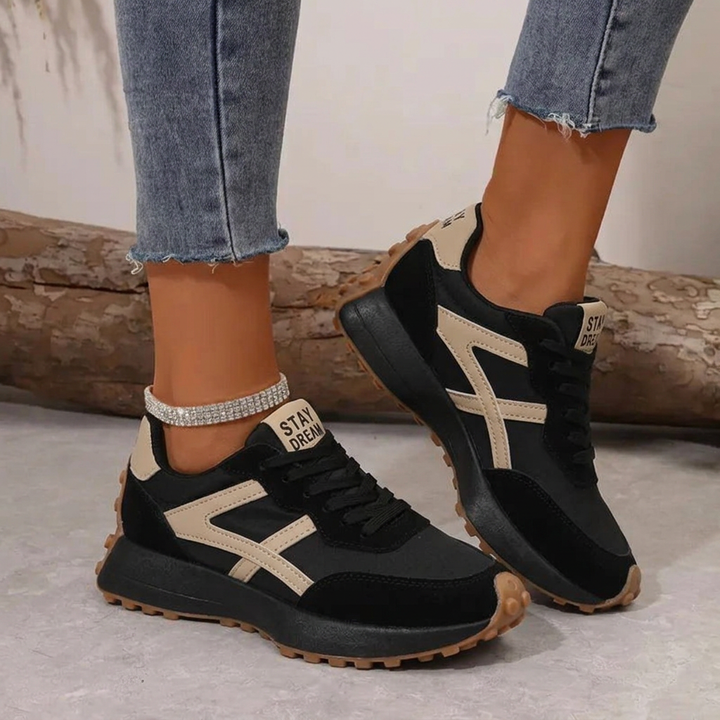 Ornella | Sneakers Donna Retro con Lacci e Suola Testurizzata