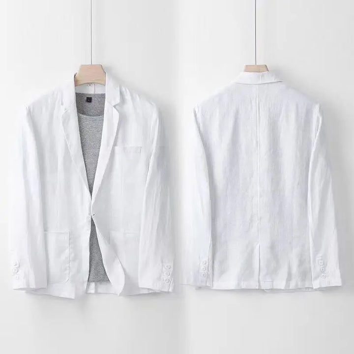 Elia | Completo Uomo in Lino e Cotone con Pantaloni a Vita Elasticizzata