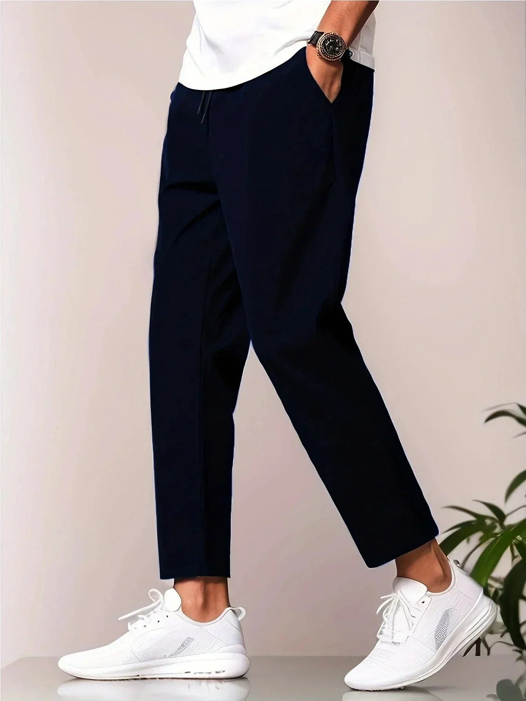 Damiano | Pantaloni Uomo Casual alla Caviglia con Tasche Laterali
