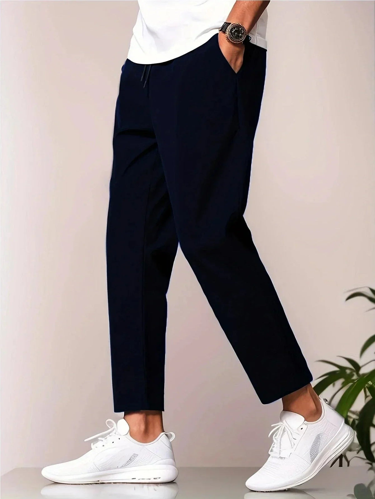 Damiano | Pantaloni Uomo Casual alla Caviglia con Tasche Laterali