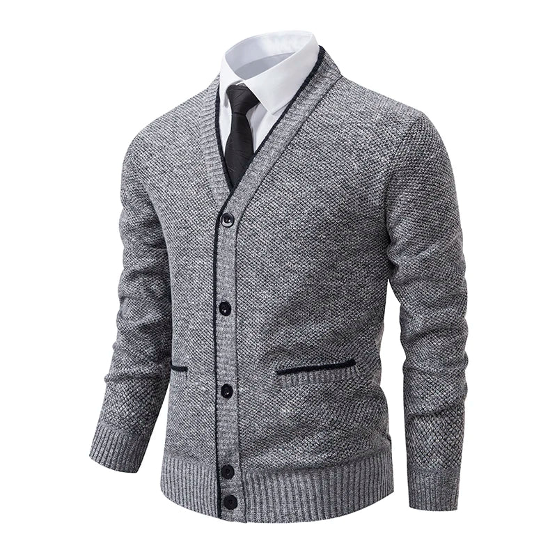 Emilio | Pullover Uomo con Scollo a V e Bottoni