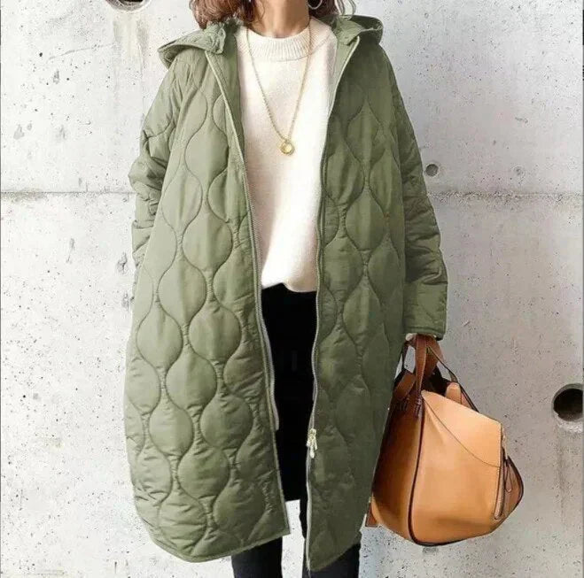 Nina | Cappotto Donna Trapuntato Lungo con Cappuccio