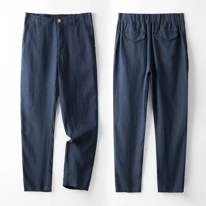 Elia | Completo Uomo in Lino e Cotone con Pantaloni a Vita Elasticizzata