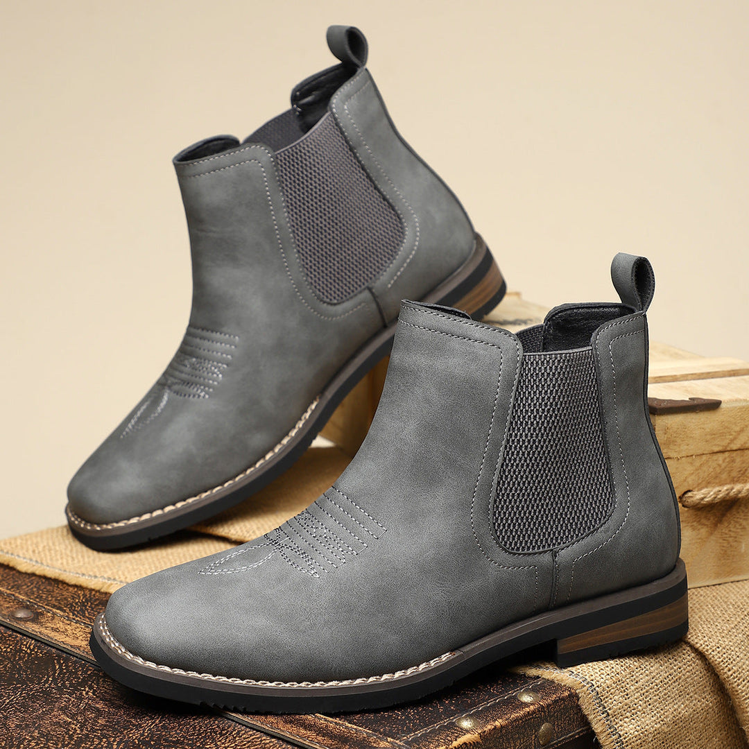 Rocco | Stivaletti Uomo alla Caviglia con Cuciture Decorative