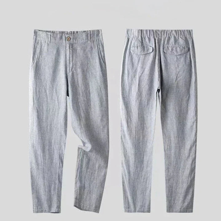 Elia | Completo Uomo in Lino e Cotone con Pantaloni a Vita Elasticizzata