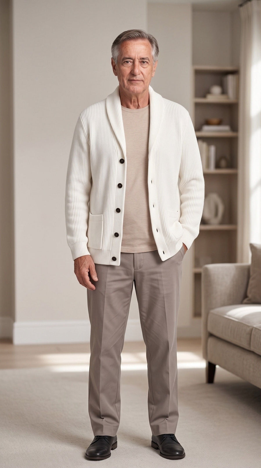 Lorenzo | Cardigan Uomo in Maglia con Bottoni e Tasche
