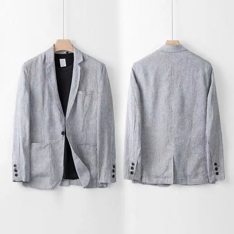 Elia | Completo Uomo in Lino e Cotone con Pantaloni a Vita Elasticizzata