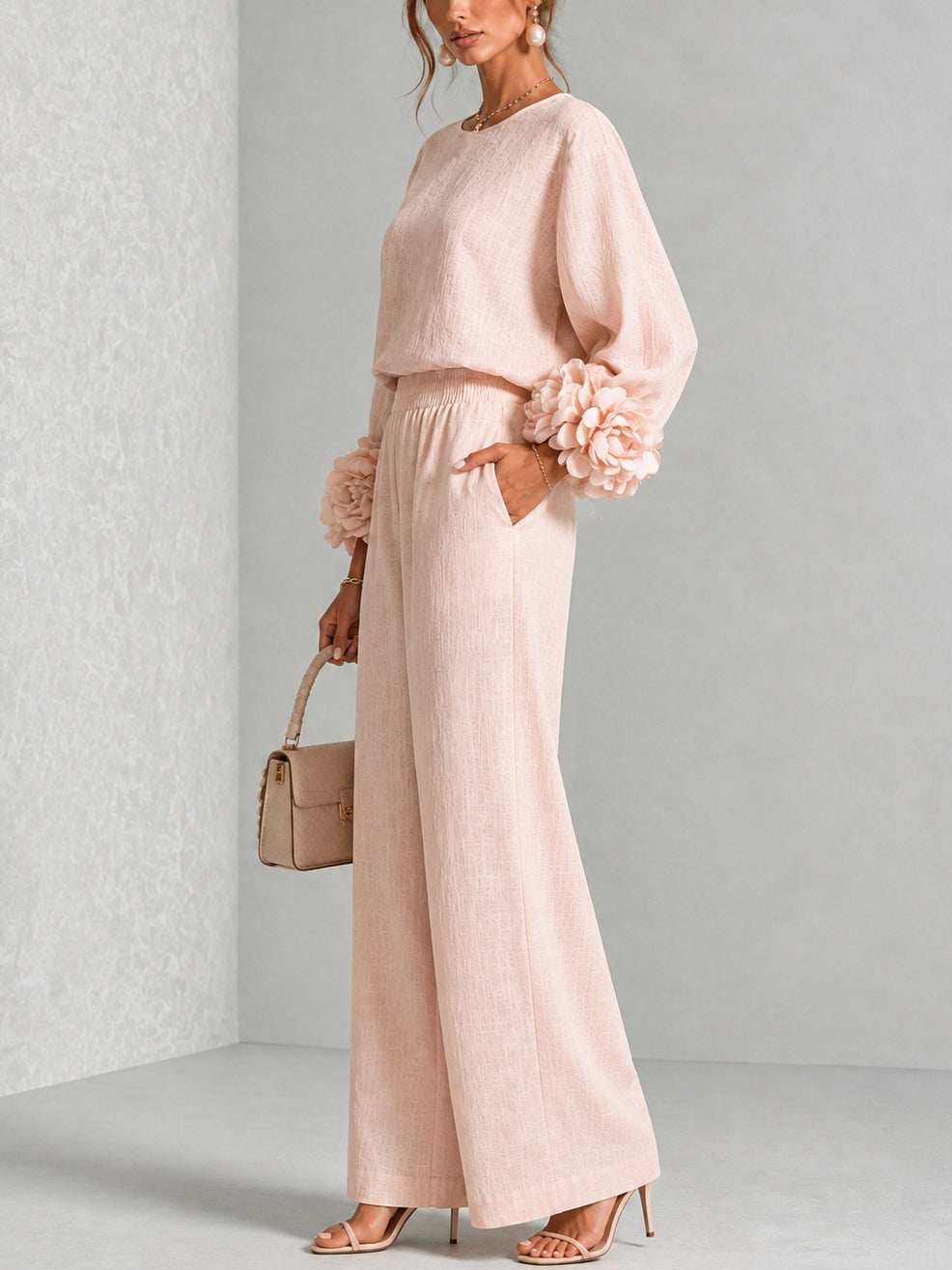 Ada | Completo Donna 2 Pezzi con Blusa e Pantaloni Larghi