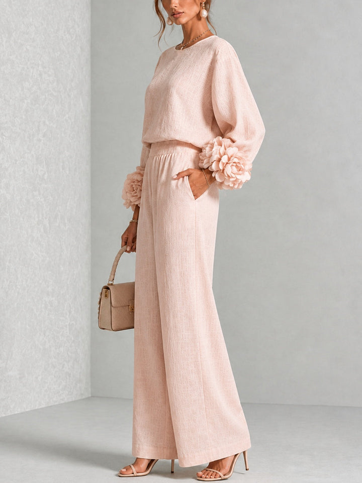 Ada | Completo Donna 2 Pezzi con Blusa e Pantaloni Larghi