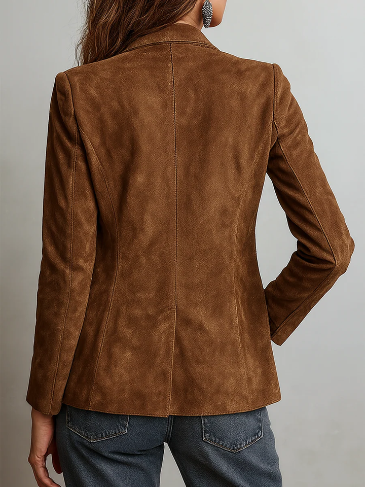 Greta | Blazer Donna Vintage con Revers e Tasche Applicate