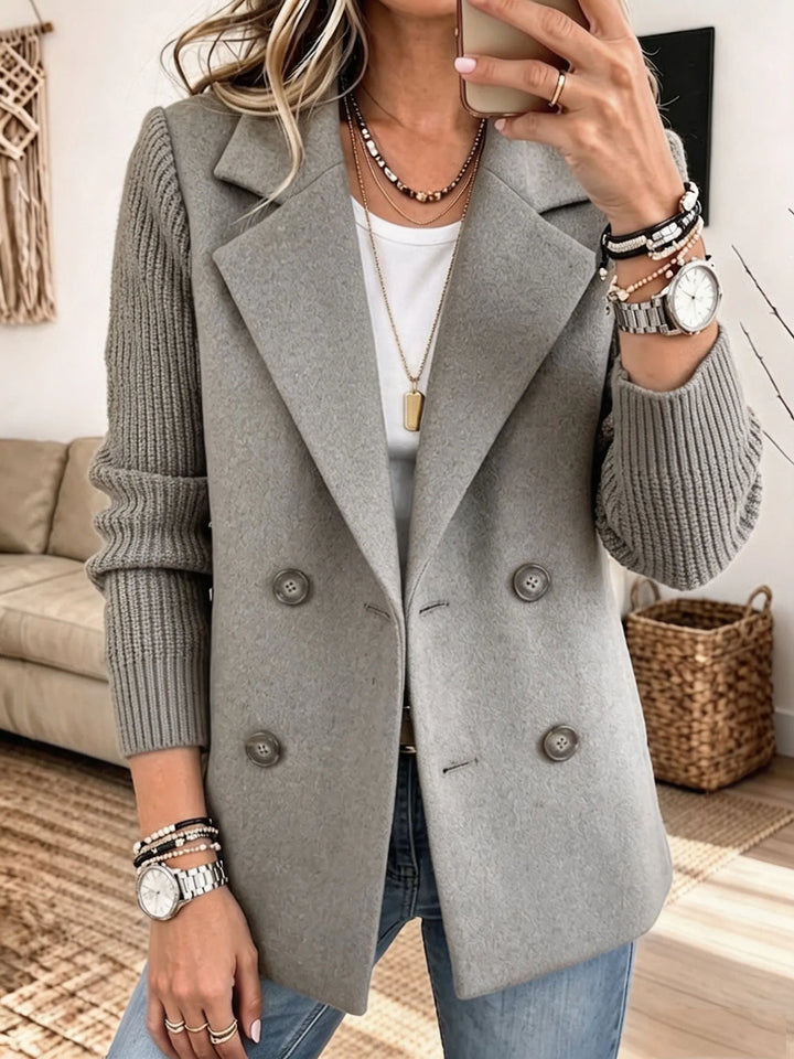 Carina | Blazer Donna Doppiopetto con Maniche a Coste
