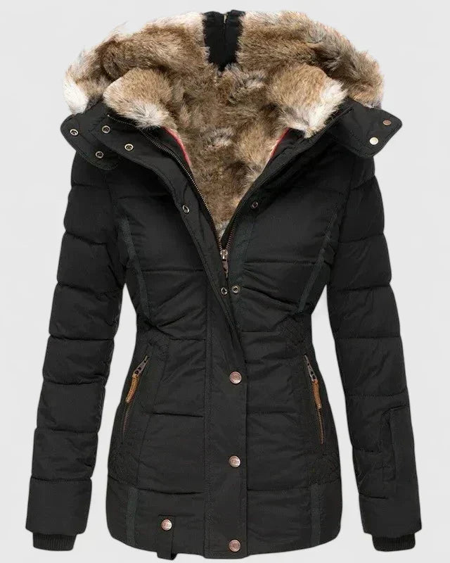 Viviana | Cappotto Donna con Cappuccio Regolabile e Tasche
