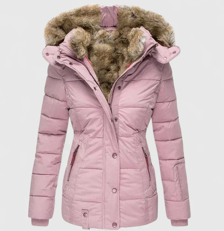 Viviana | Cappotto Donna con Cappuccio Regolabile e Tasche