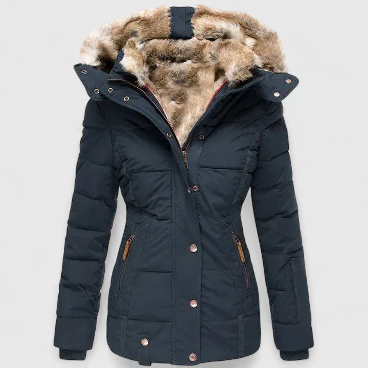 Viviana | Cappotto Donna con Cappuccio Regolabile e Tasche