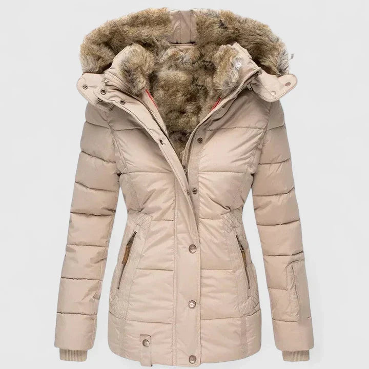 Viviana | Cappotto Donna con Cappuccio Regolabile e Tasche
