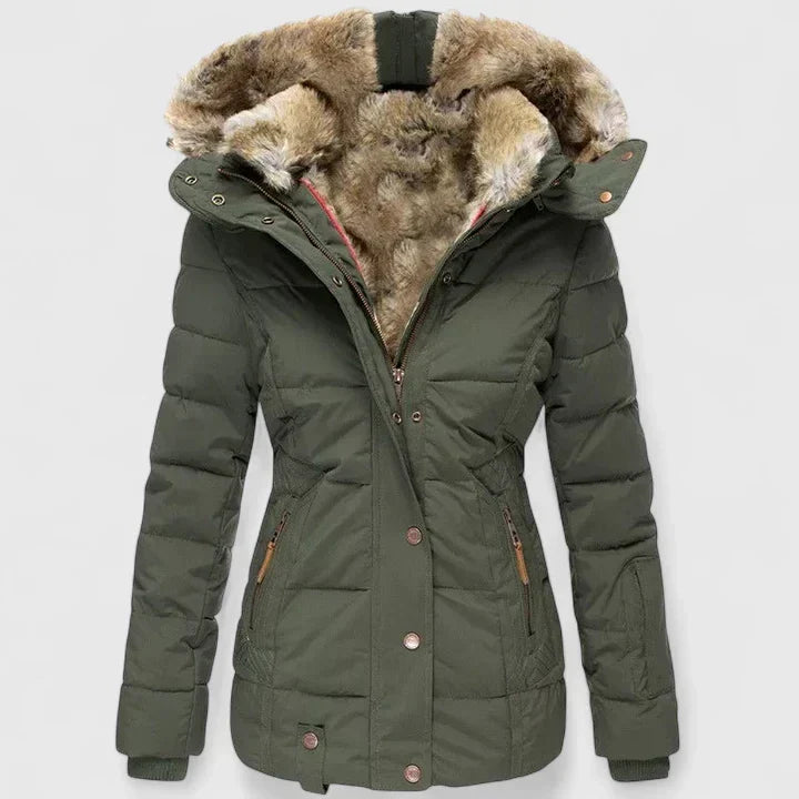 Viviana | Cappotto Donna con Cappuccio Regolabile e Tasche