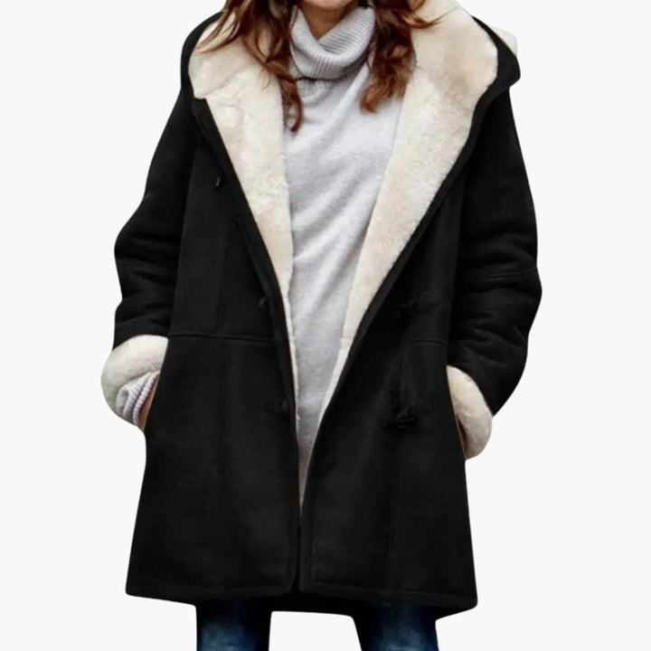 Rina | Cappotto Donna con Cappuccio e Chiusure a Levetta