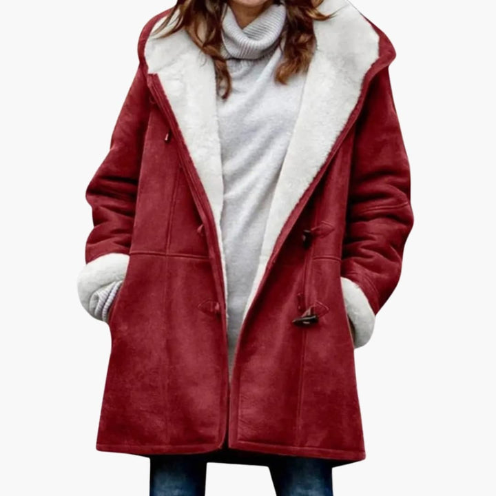 Rina | Cappotto Donna con Cappuccio e Chiusure a Levetta
