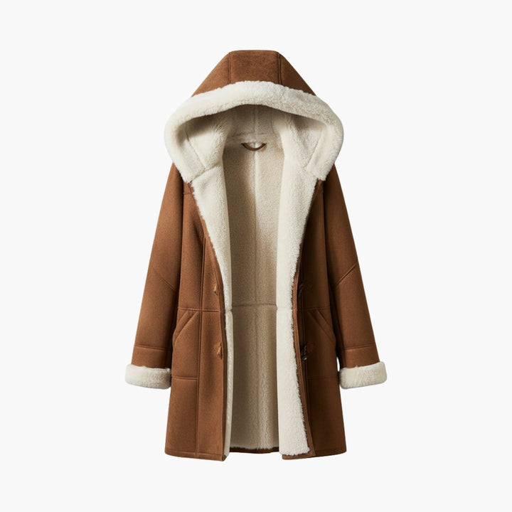 Rina | Cappotto Donna con Cappuccio e Chiusure a Levetta