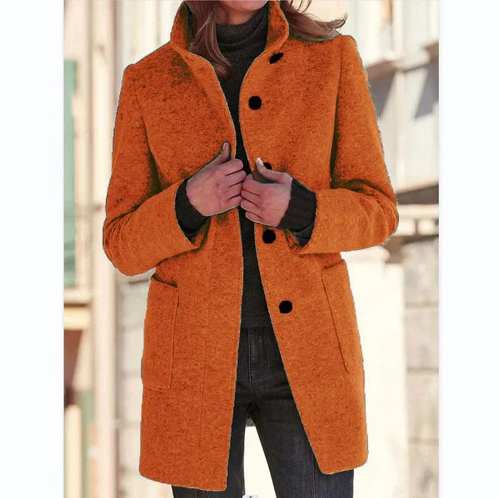Carlotta | Cappotto Effetto Lana con Cintura in Vita