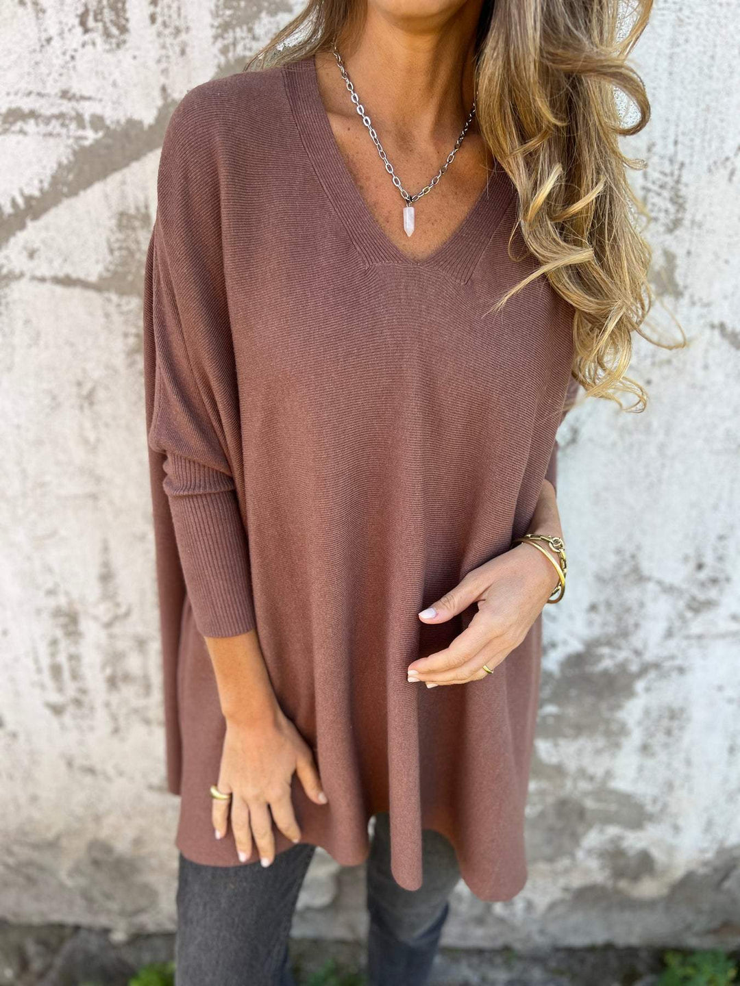 Flora | Pullover Donna con Scollo a V e Vestibilità Morbida