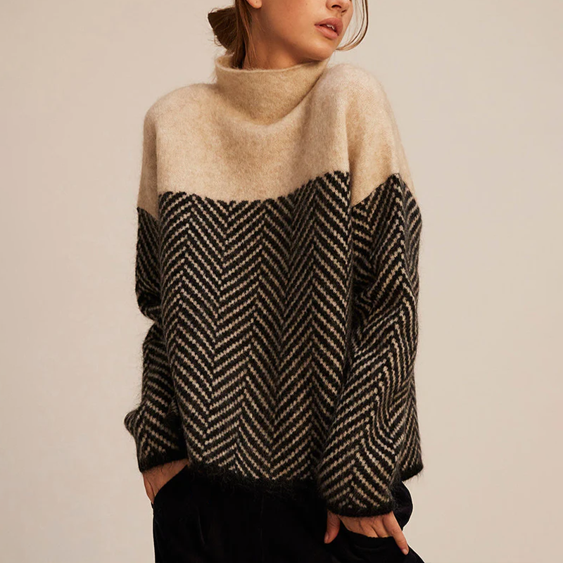 Viola | Maglione Donna con Motivo Chevron