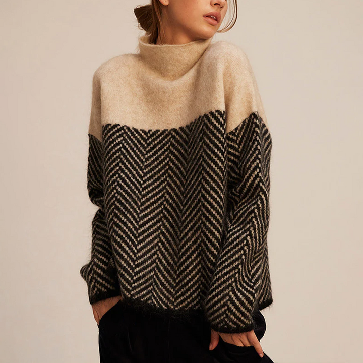 Viola | Maglione Donna con Motivo Chevron