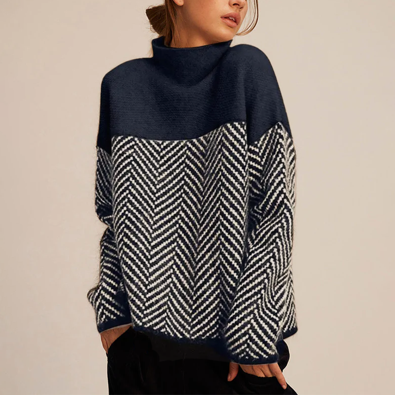 Viola | Maglione Donna con Motivo Chevron